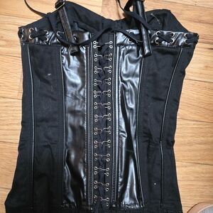 Tripp NYC Black Corset with Red Label
